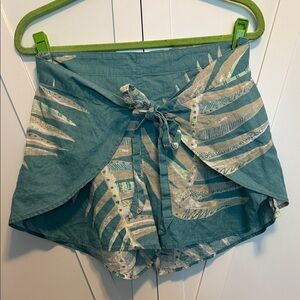 Patagonia Garden Island High Toe Waisted Tropical Palm Print Shorts Size‎ L